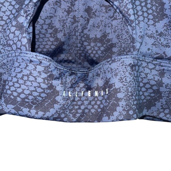 All Fenix Womens Sports Bra Size Large Gray Snake Print Long Stretch Athleisure - Picture 6 of 7